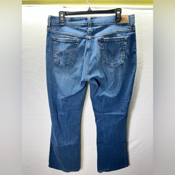 Levi’s 515 Bootcut Jeans Womens 12 Blue Denim Stretch Comfy Pants 2421 - Picture 8 of 10
